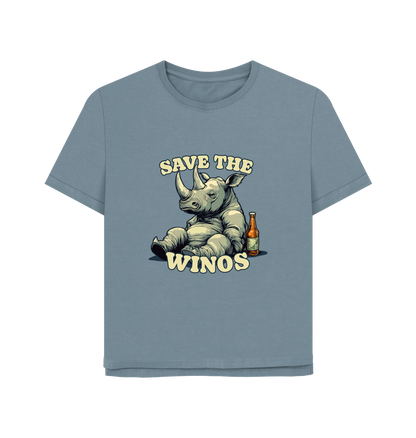 Stone Blue Printed T-shirt