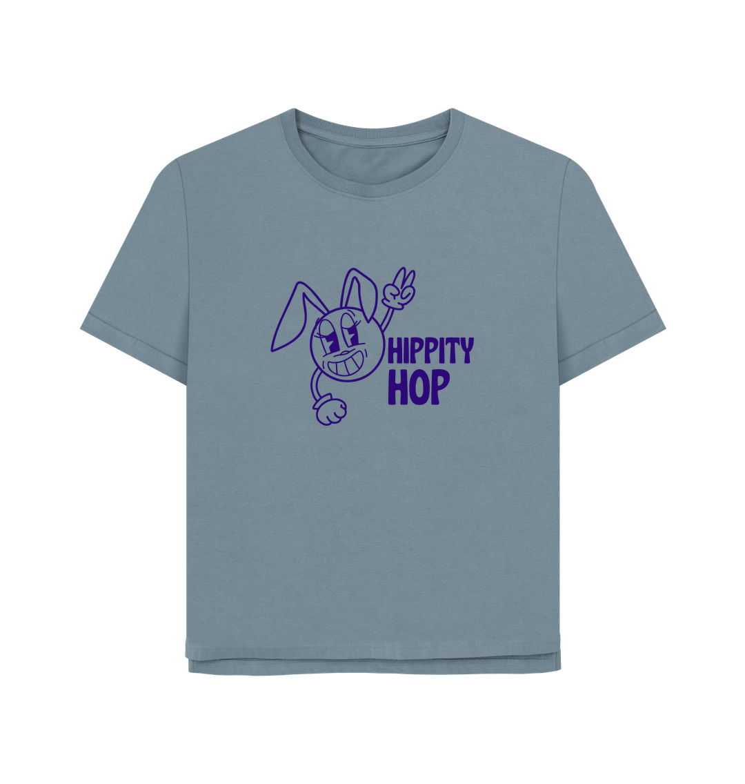 Stone Blue Hippety Hop Women's Relaxed Fit T-shirt