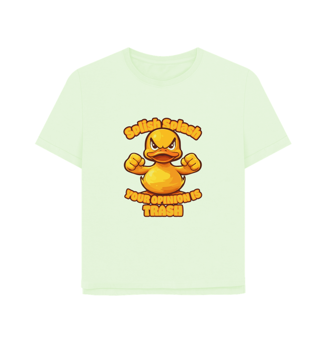 Pastel Green Splish Splash Women's Relaxed Fit T-shirt