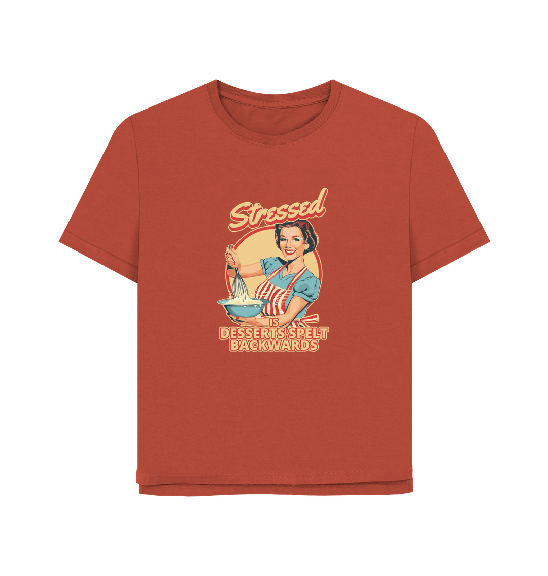 Rust Stressed Women's Relaxed Fit T-shirt