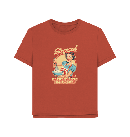 Rust Stressed Women's Relaxed Fit T-shirt