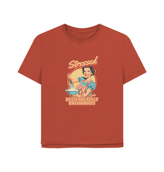 Rust Stressed Women's Relaxed Fit T-shirt