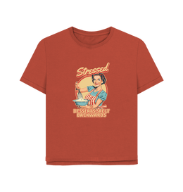 Rust Stressed Women's Relaxed Fit T-shirt