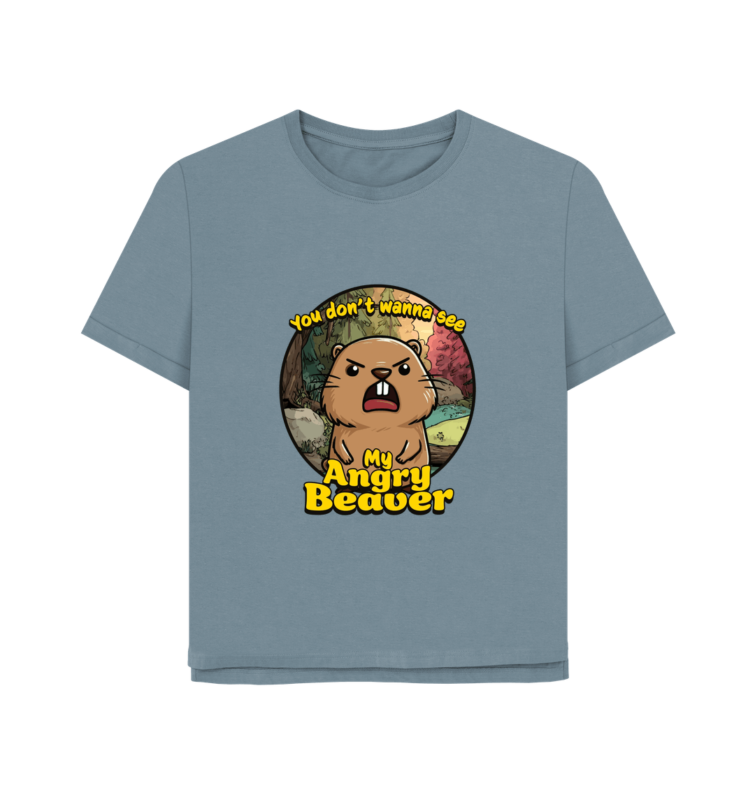 Stone Blue Printed T-shirt