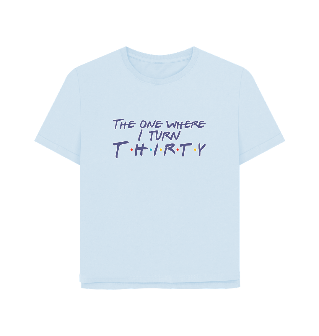 Sky Blue Turn Thirty Women's Relaxed Fit T-shirt