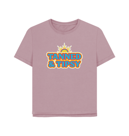 Mauve Tanned And Tipsy Women's Relaxed Fit T-shirt
