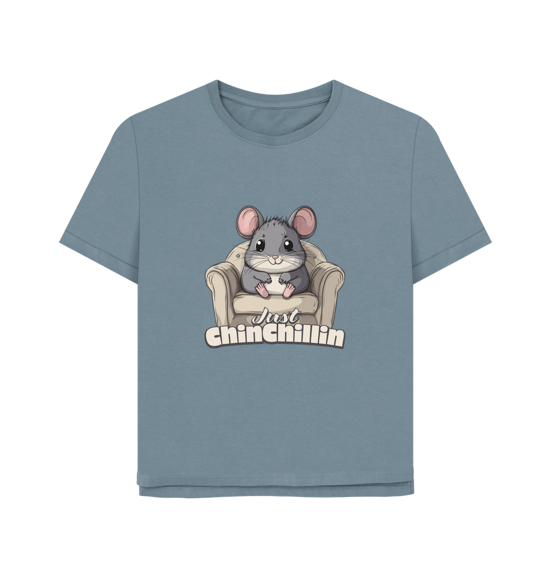 Stone Blue Printed T-shirt