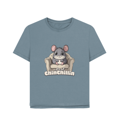 Stone Blue Printed T-shirt