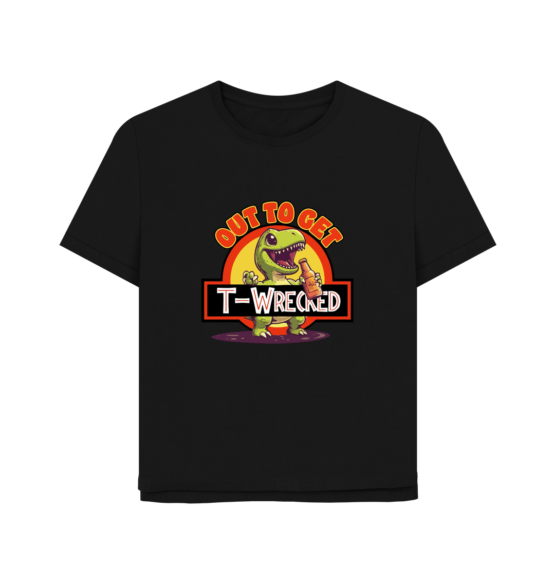 Black T-Wrecked Women's Relaxed Fit T-shirt