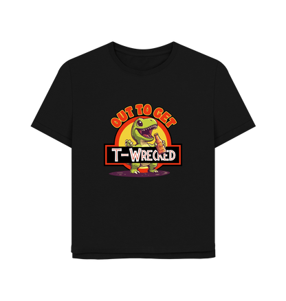 Black T-Wrecked Women's Relaxed Fit T-shirt