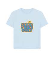 Sky Blue Good Vibes Women's Relaxed Fit T-shirt