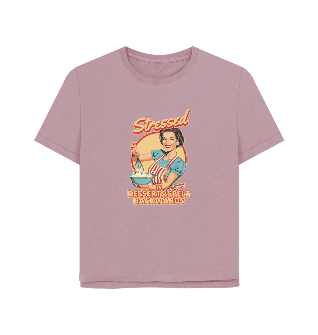 Mauve Stressed Women's Relaxed Fit T-shirt