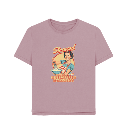 Mauve Stressed Women's Relaxed Fit T-shirt