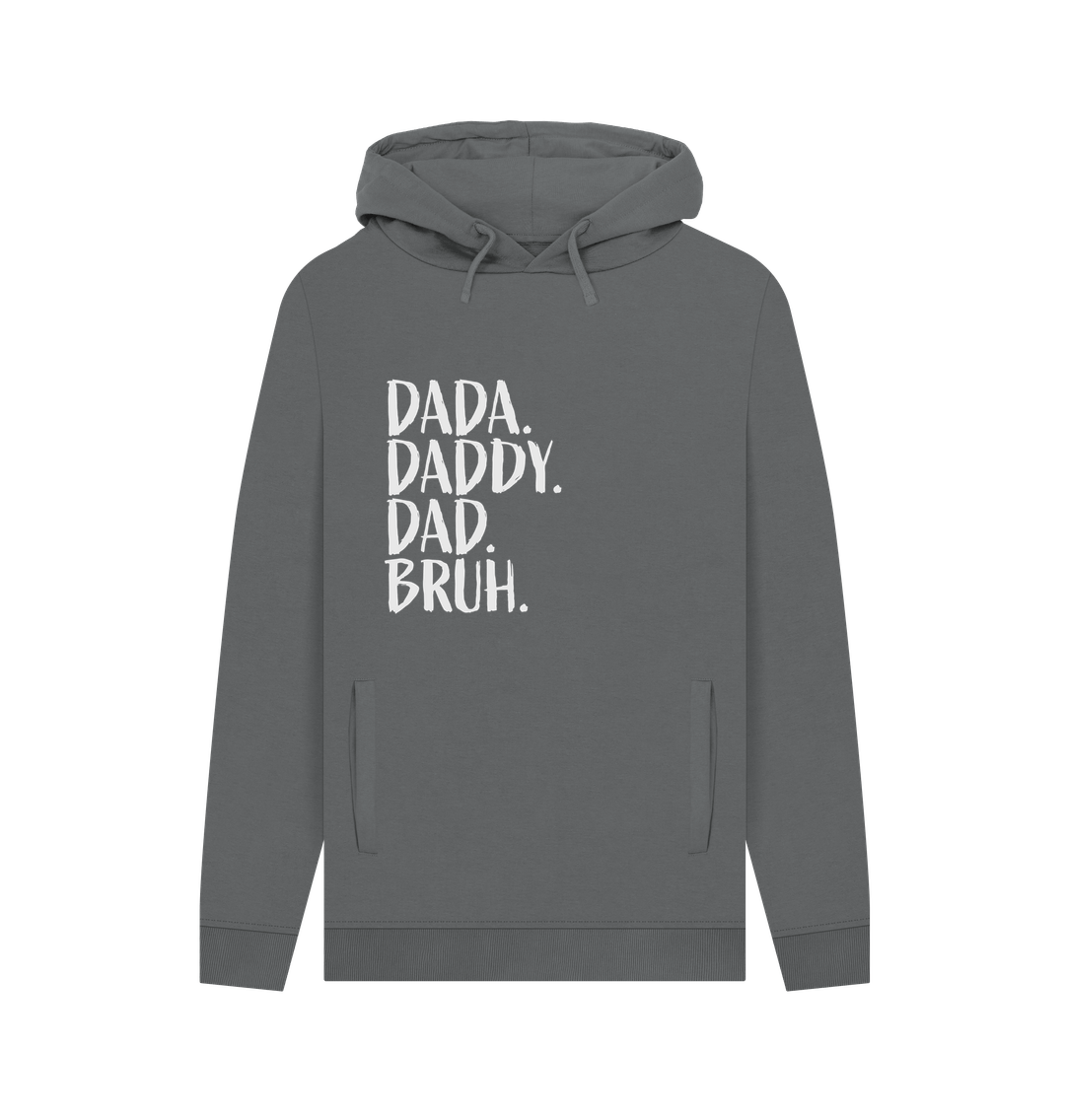 Slate Grey Dad Bruh Men's Hoodie
