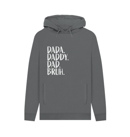 Slate Grey Dad Bruh Men's Hoodie