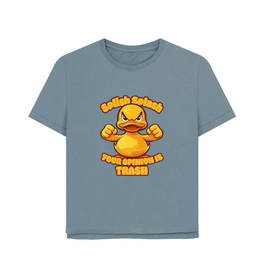 Stone Blue Splish Splash Women's Relaxed Fit T-shirt