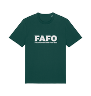 green gen x t-shirt with 'FAFO Fuck Around and Find Out' slogan