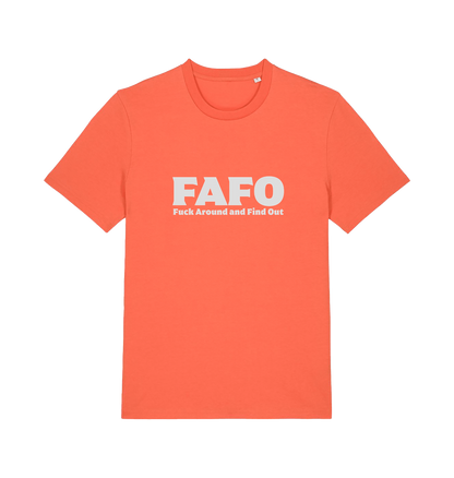 orange gen x t-shirt with 'FAFO Fuck Around and Find Out' slogan
