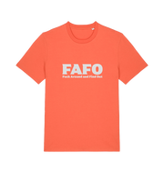 orange gen x t-shirt with 'FAFO Fuck Around and Find Out' slogan