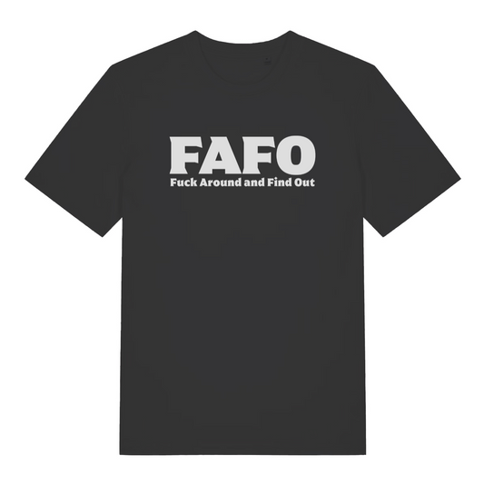 black women's gen x t-shirt with the slogan 'fafo fuck around and find out'