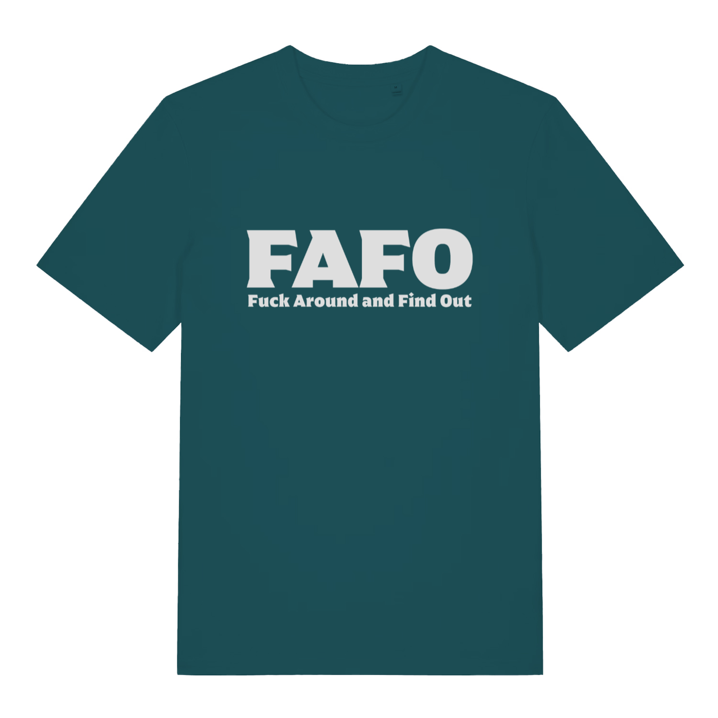 Stargazer women's FAFO T-shirt flat lay displaying bold funny acronym artwork