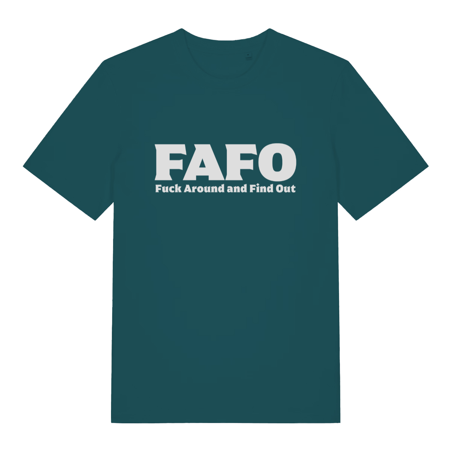 Stargazer women's FAFO T-shirt flat lay displaying bold funny acronym artwork