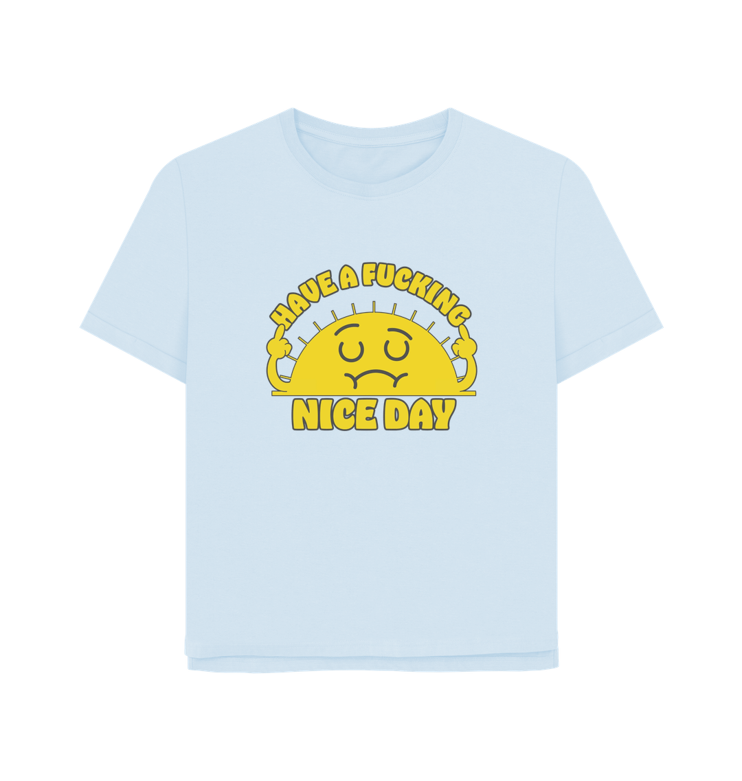 Sky Blue Printed T-shirt