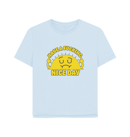 Sky Blue Printed T-shirt