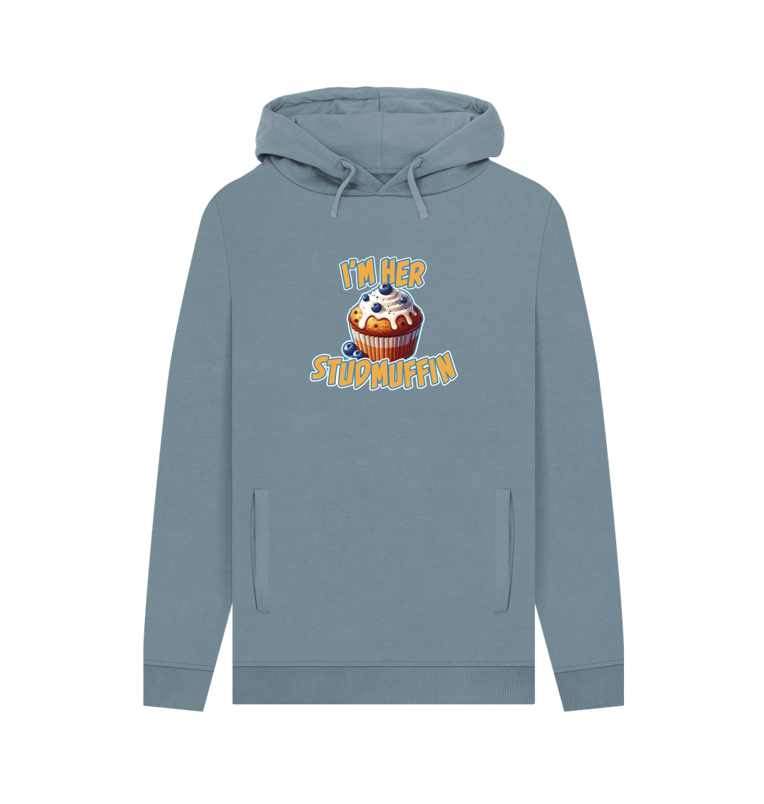 Stone Blue Studmuffin Men's Hoodie