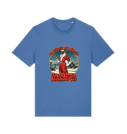 blue xmas t-shirt with the graphic of snoop dogg dressed as santa claus and the logan 'fo shizzle my nizzle gangsta wrapper'