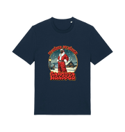 navy xmas t-shirt with the graphic of snoop dogg dressed as santa claus and the logan 'fo shizzle my nizzle gangsta wrapper'