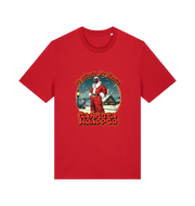red xmas t-shirt with the graphic of snoop dogg dressed as santa claus and the logan 'fo shizzle my nizzle gangsta wrapper'