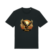 black music t-shirt with the graphic of an eagle and the slogan 'free bird'
