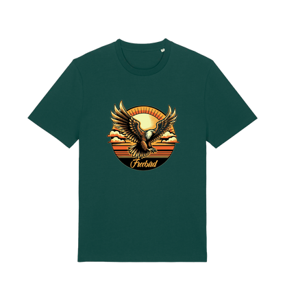 green music t-shirt with the graphic of an eagle and the slogan 'free bird'