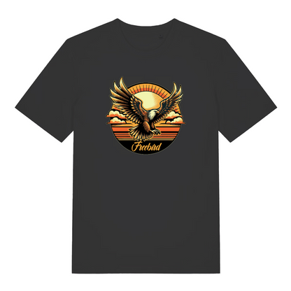 black music t-shirt with the graphic of an eagle and the slogan 'freebird'