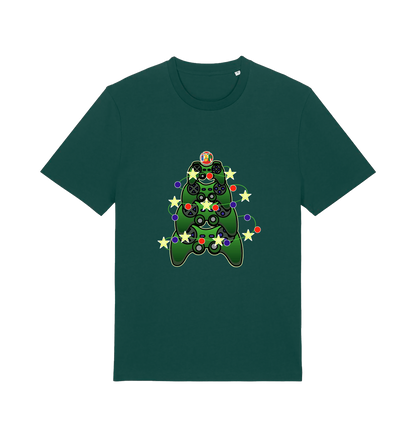 green gamers-christmas-tshirt-white-xmas-tee