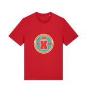 red funny dad t-shirt with a gen x graphic