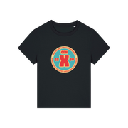 black slogan t-shirt that reads 'gen x raised on sarcasm, insults, streetlight curfews and licking batteries'