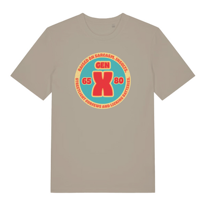 stone funny dad t-shirt with the slogan 'gen x'