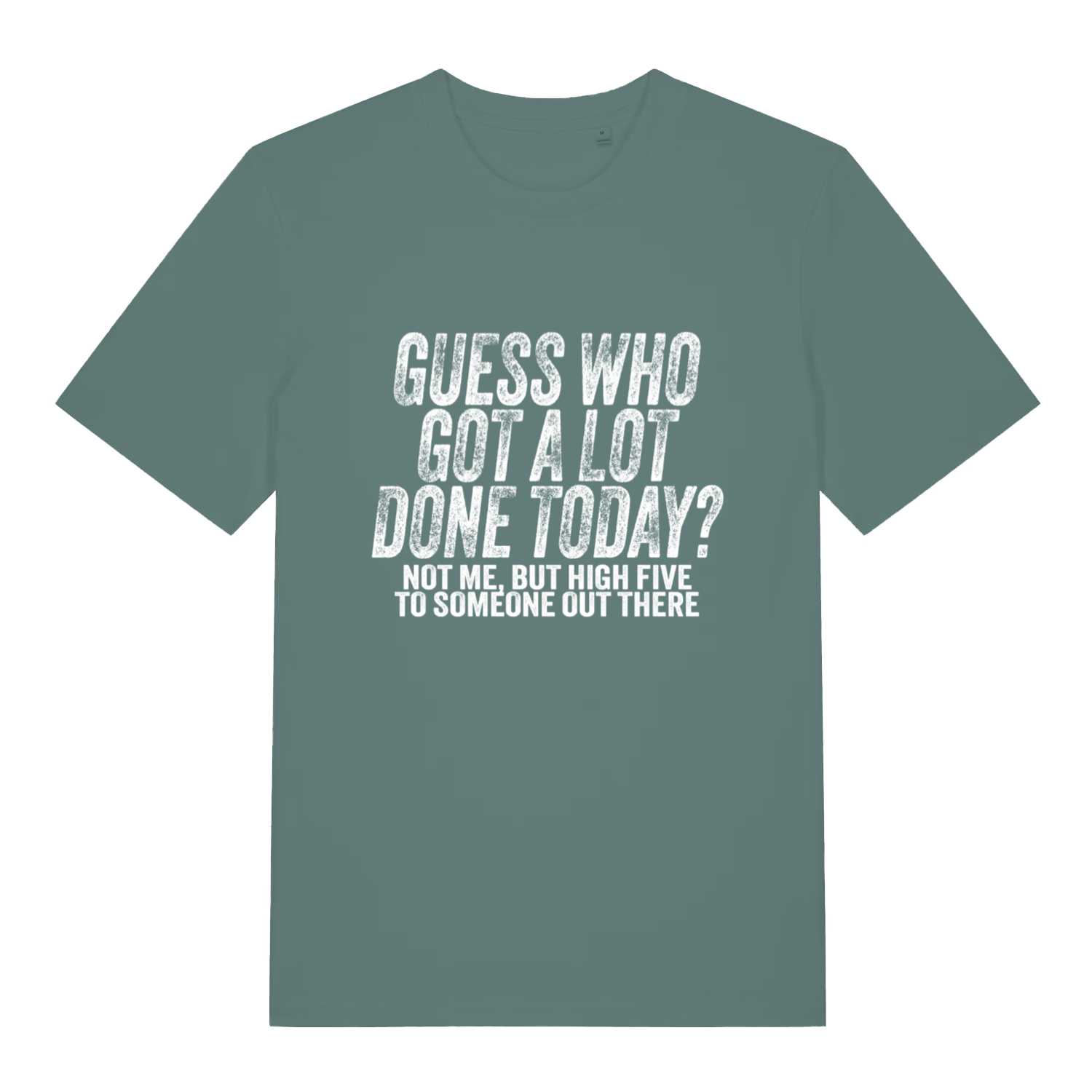 Green Bay women's Guess Who T-shirt flat lay with humorous "not me" slogan
