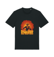 black music t-shirt with the graphic of a devil and the slogan 'have some sympathy and some taste'
