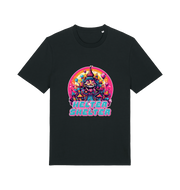 black music t-shirt with a colourful graphic and the slogan helter skelter