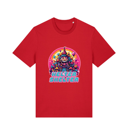 red music t-shirt with a colourful graphic and the slogan helter skelter