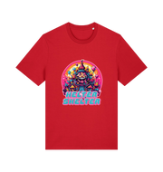 red music t-shirt with a colourful graphic and the slogan helter skelter