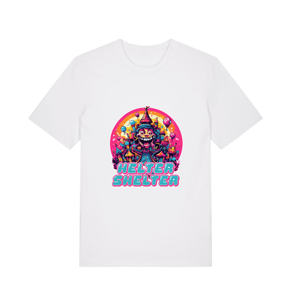 white music t-shirt with a colourful graphic and the slogan helter skelter