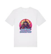 white music t-shirt with a colourful graphic and the slogan helter skelter