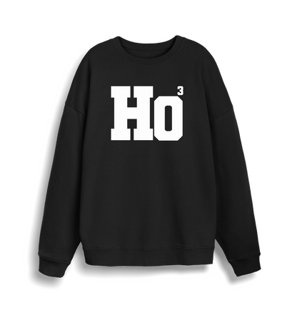 black xmas sweater with the slogan 'ho3'