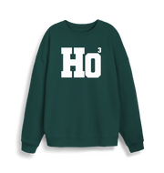 green xmas sweater with the slogan 'ho3'