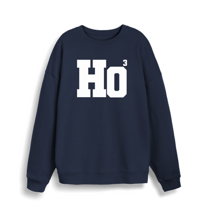 navy xmas sweater with the slogan 'ho3'