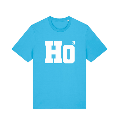 blue christmas t-shirt with the slogan 'ho3'